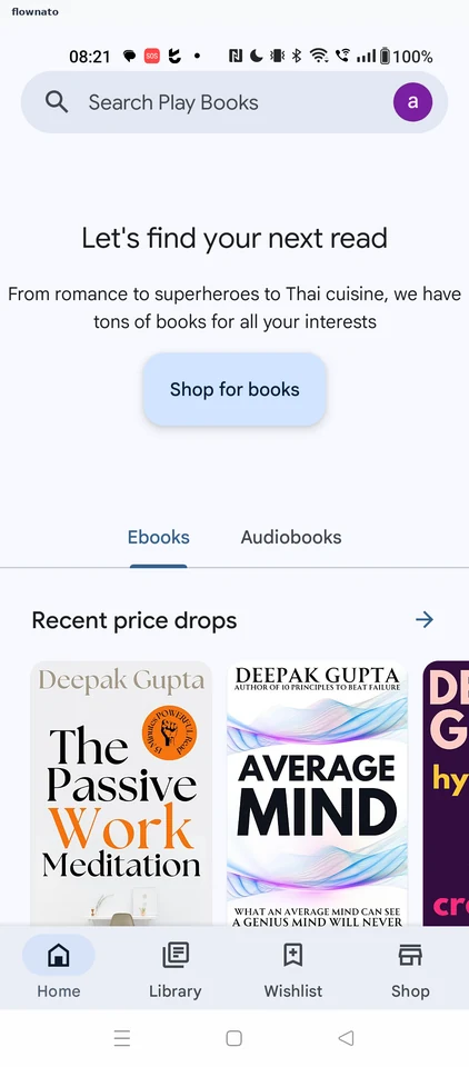 Google Play Books: Home
