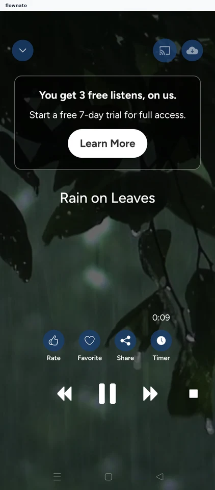 Calm: Timer counting down