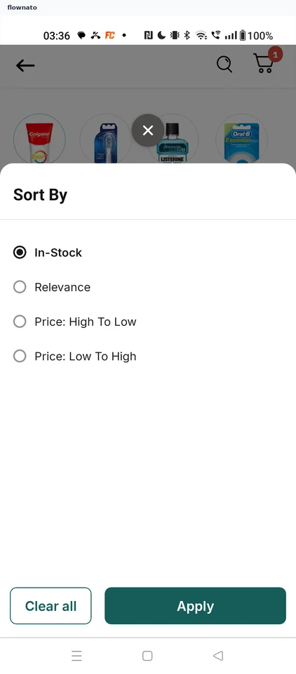 Apollo 247: Sort options