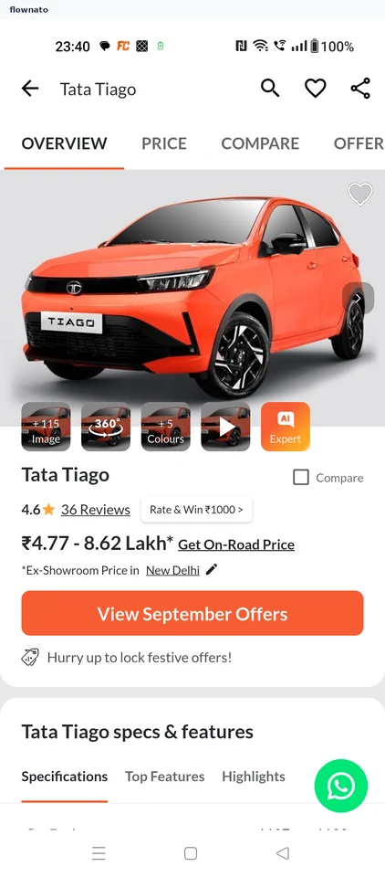CarDekho: Review the Tiago