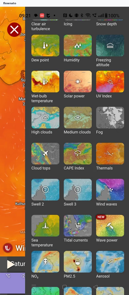 Windy: Menu