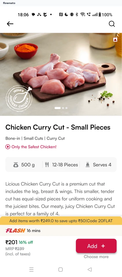Licious: Product detail