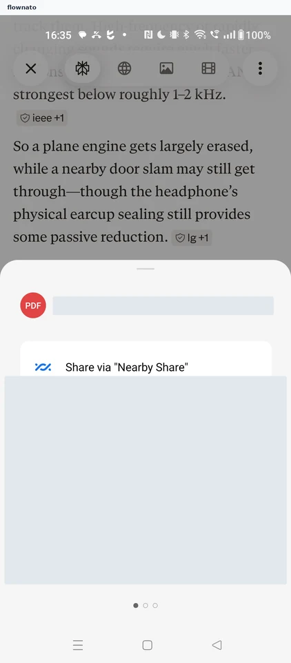 Perplexity: Share sheet