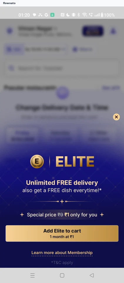 EatSure: Membership offer