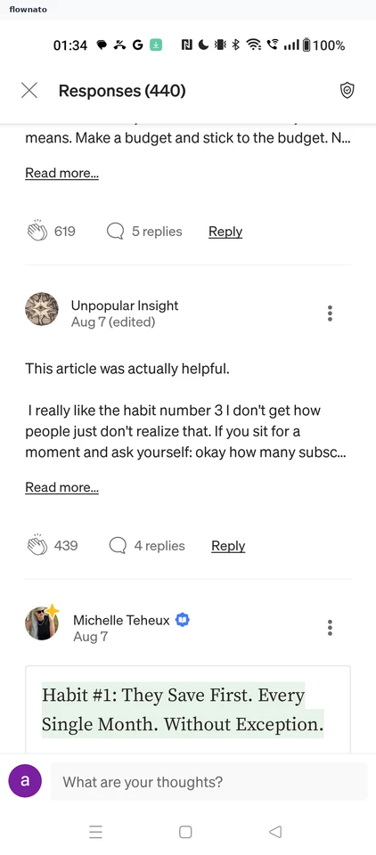 Medium: More responses