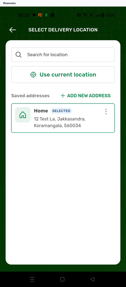 bigbasket: See the saved addresses