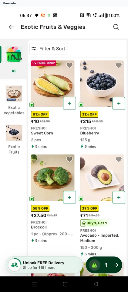 bigbasket: Product listing
