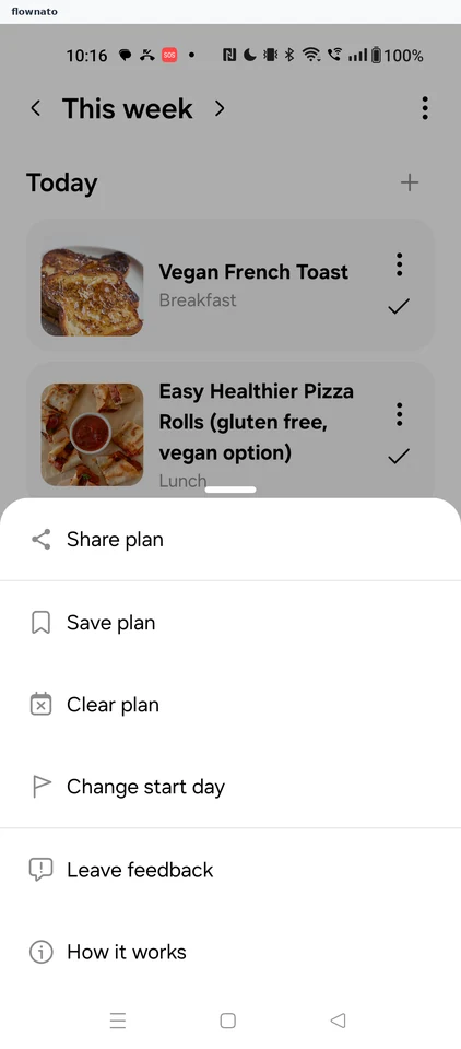 Samsung Food: Plan options