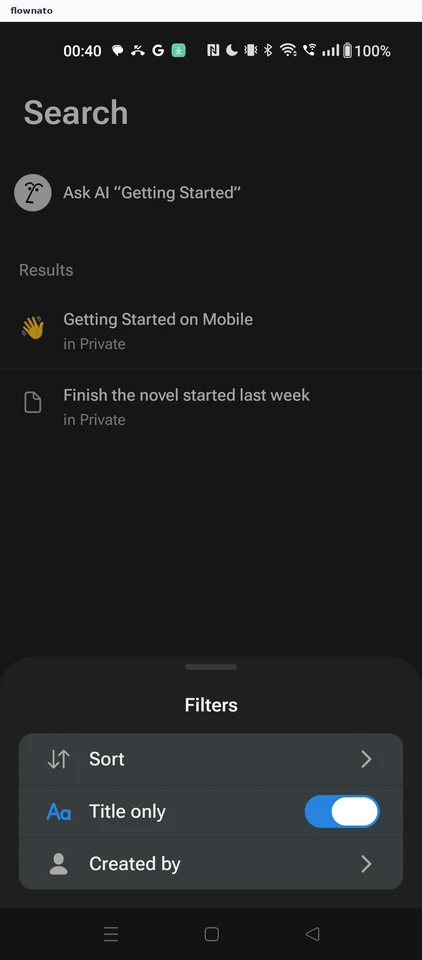 Notion: Filters