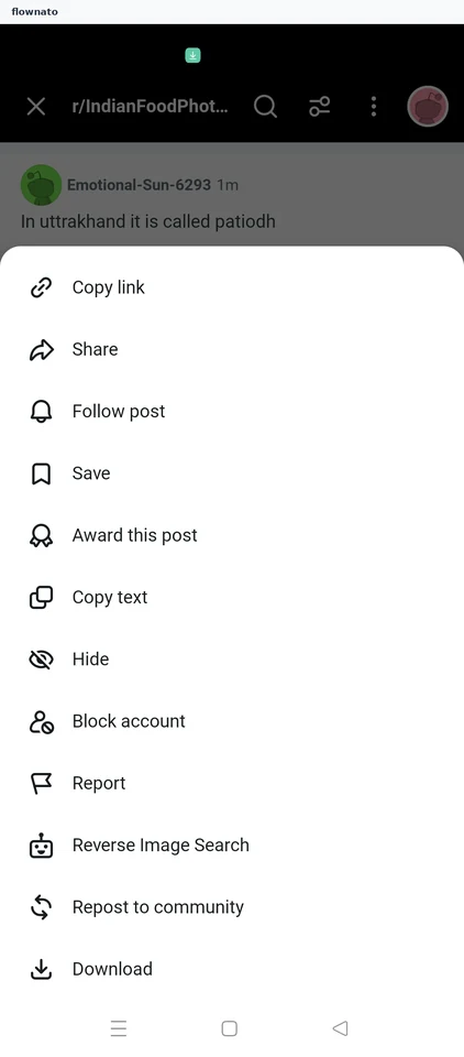 Reddit: Post actions