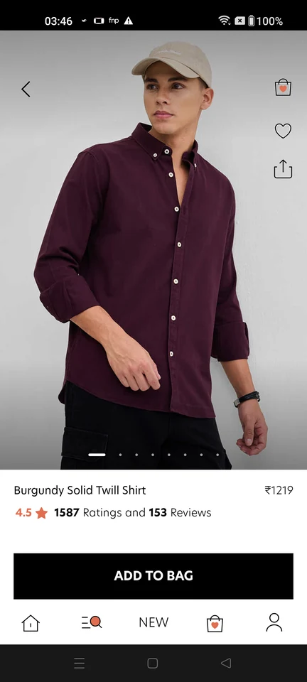 SNITCH: Shirt page with rating summary