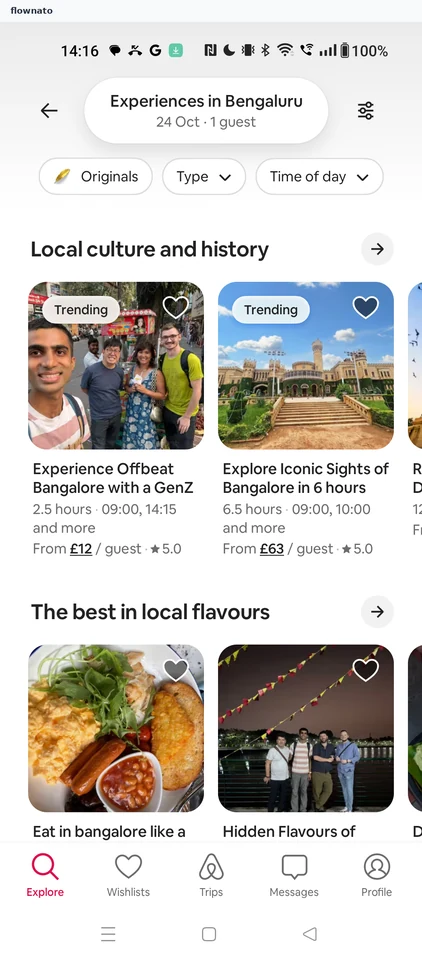 Airbnb: Experience results