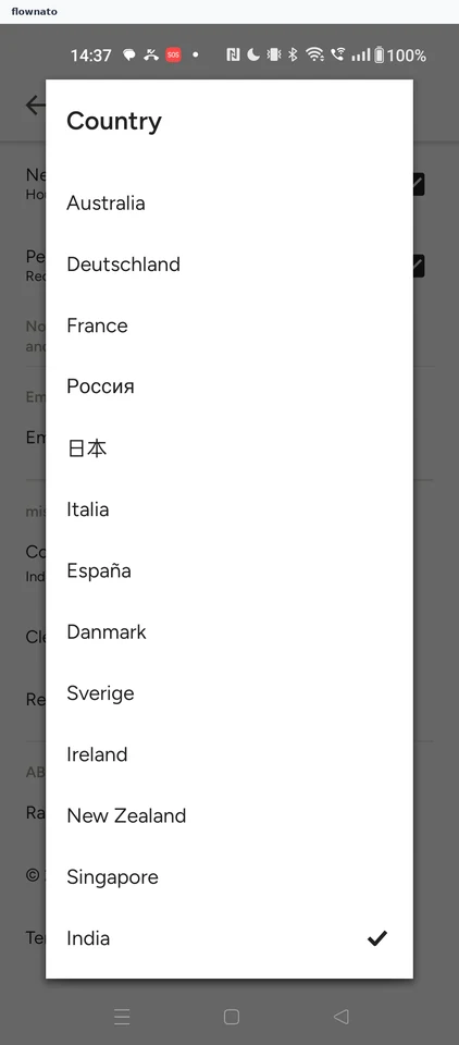 Houzz: Settings