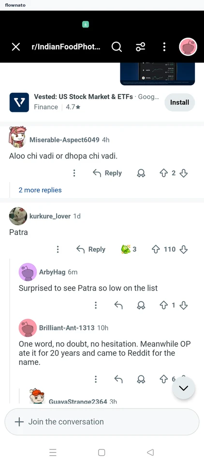 Reddit: Comment thread