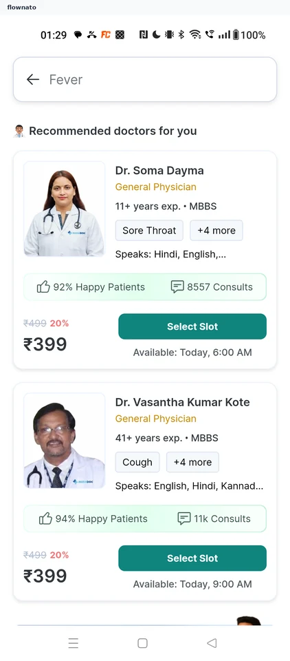 PharmEasy: Recommended doctors
