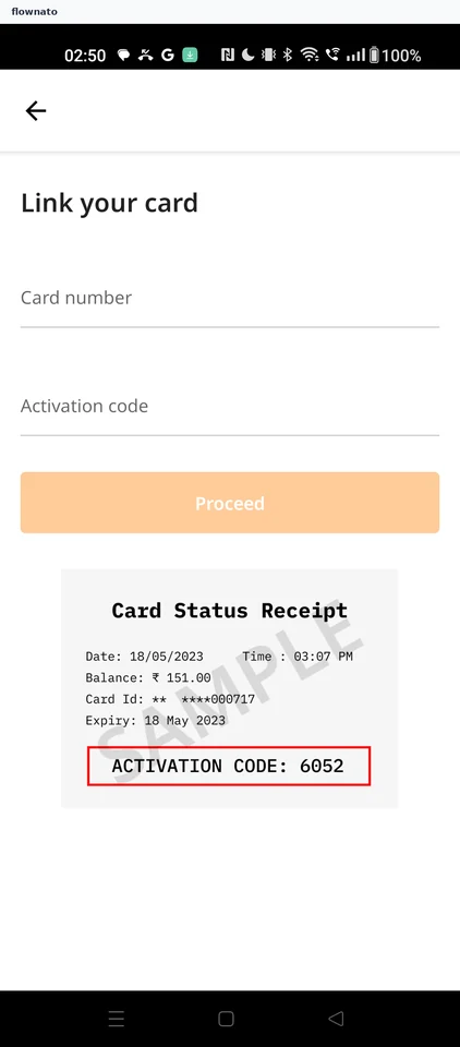 Chalo: Card linking