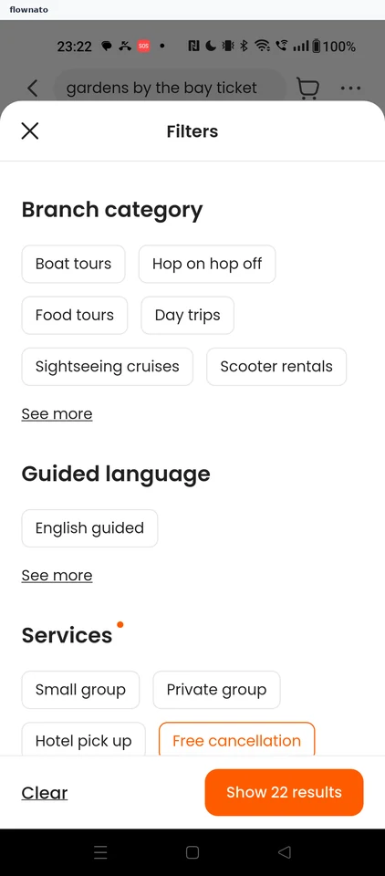 Klook: Search results