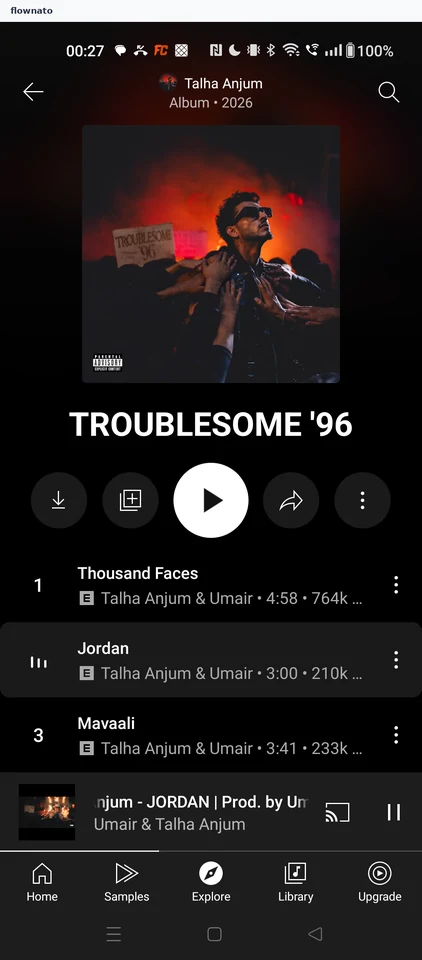 YouTube Music: Open album options