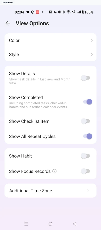 View Options