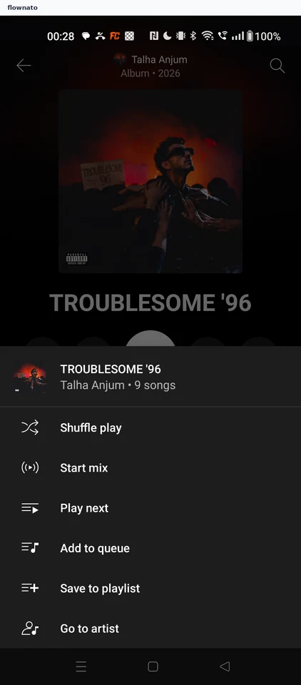 YouTube Music: Choose Shuffle play