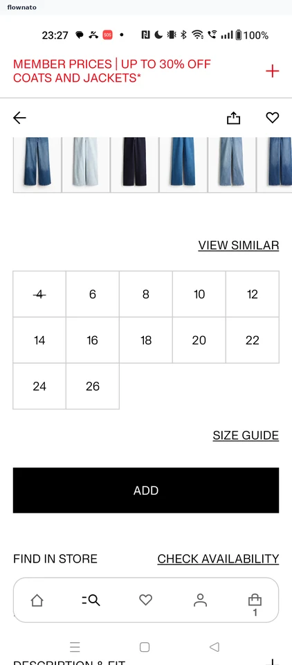 H&M: Product detail