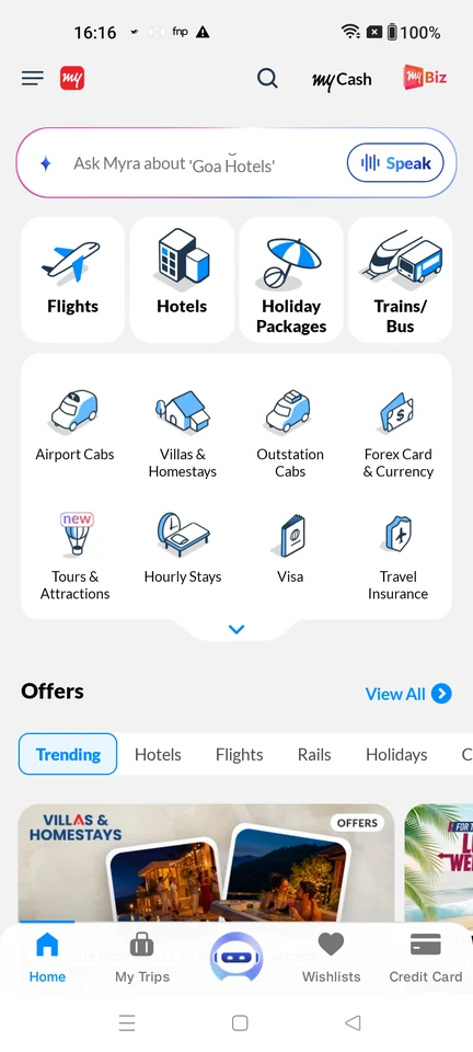 MakeMyTrip: MakeMyTrip home