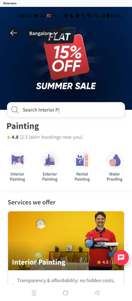 NoBroker: Pick Interior Painting