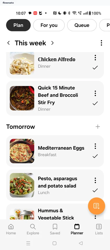 Samsung Food: Planner