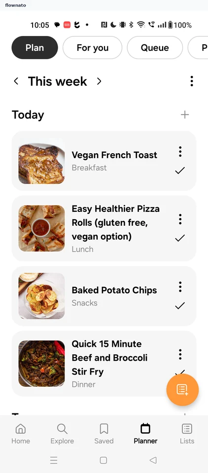 Samsung Food: Planner