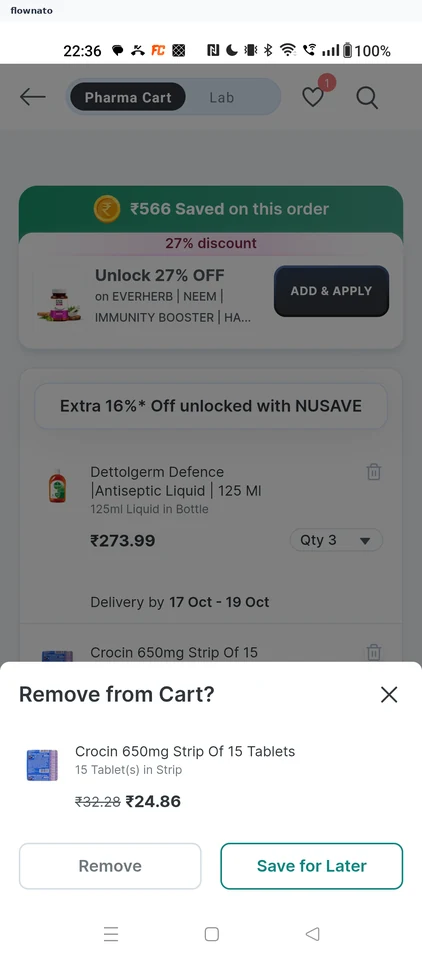 PharmEasy: Confirm removal