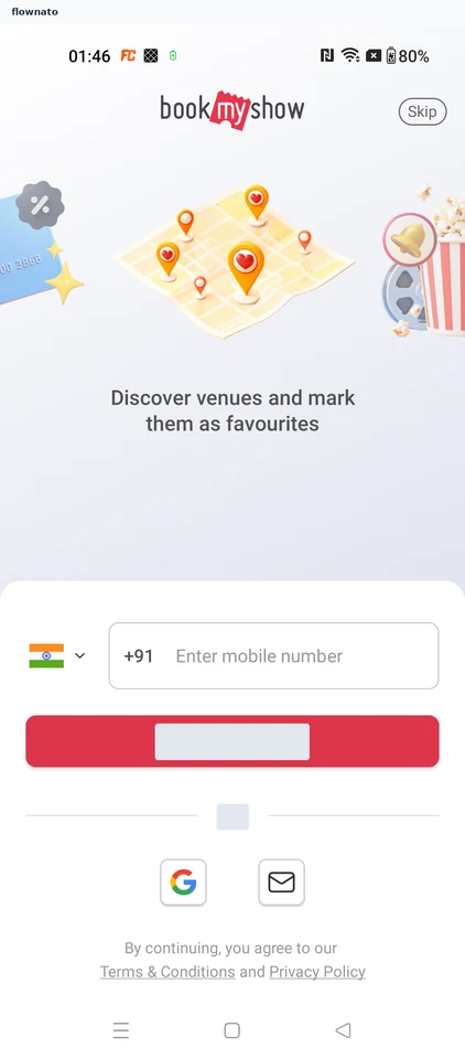BookMyShow Login