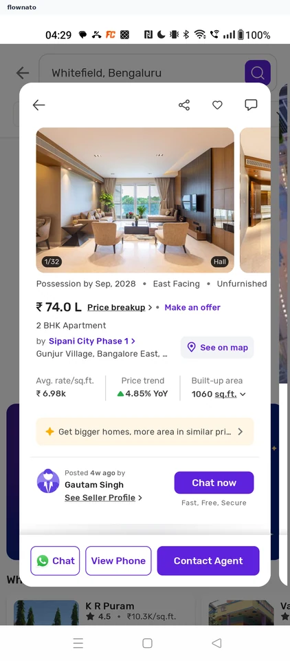 Housing: Listing card