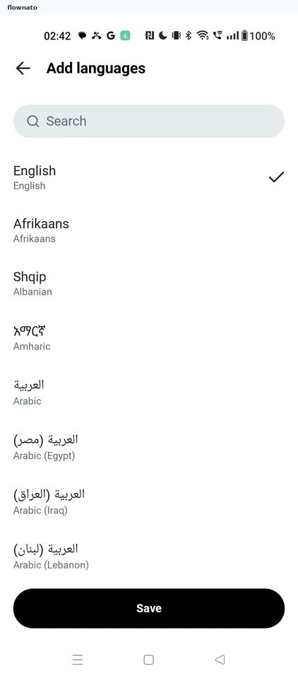 Reddit: English selected
