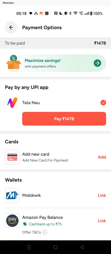 Tata 1mg: Payment options