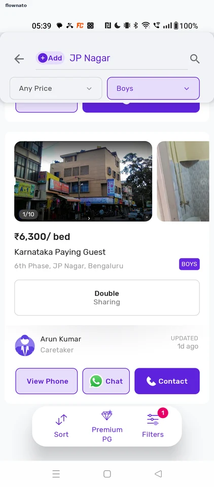 Housing: Results before sorting