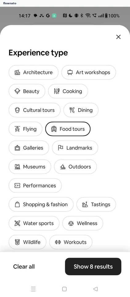 Airbnb: Food tours selected