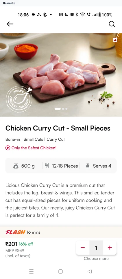 Licious: Product detail