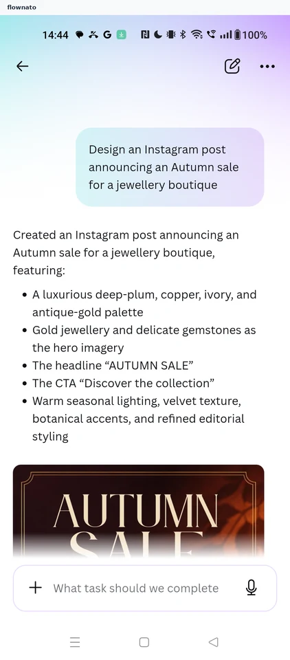 Canva: Chat reopened
