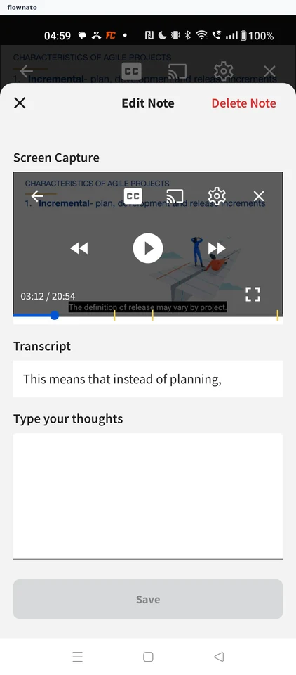 Coursera: Edit Note sheet