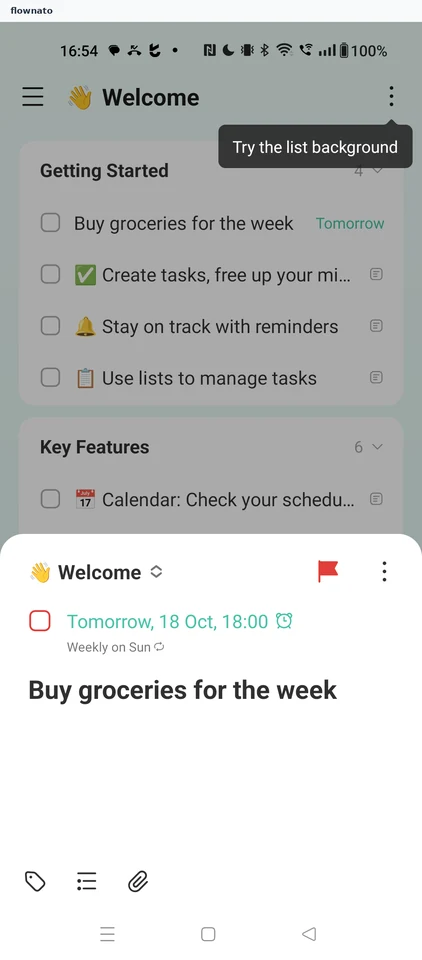 TickTick: Task detail