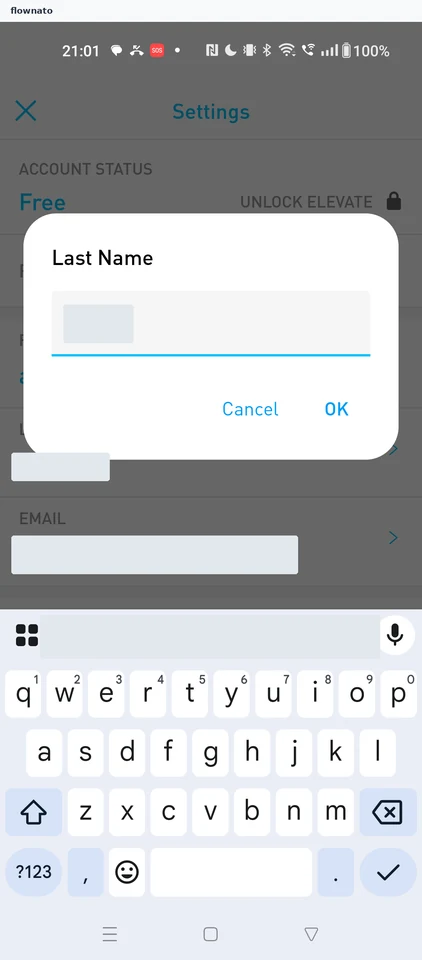 Elevate: Name edit