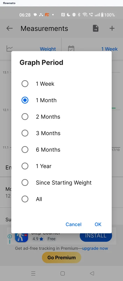 MyFitnessPal: Confirm 1 Month