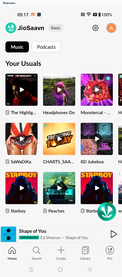 JioSaavn: Open Create