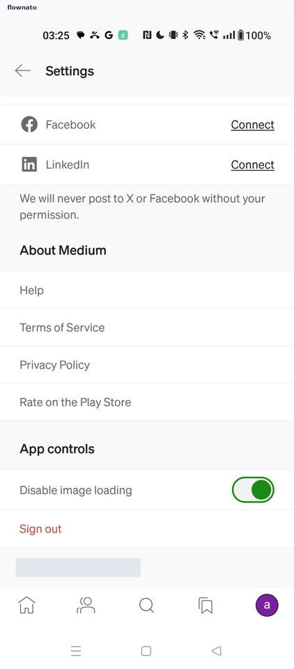 Medium: Settings