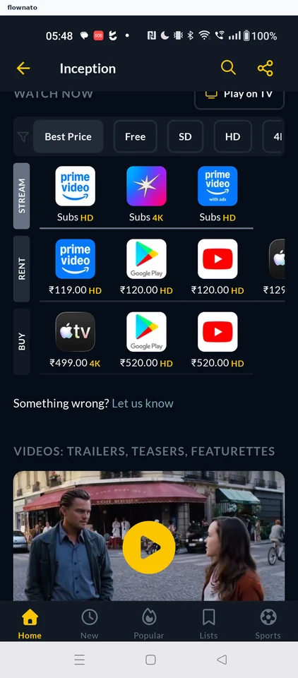 JustWatch: Title detail