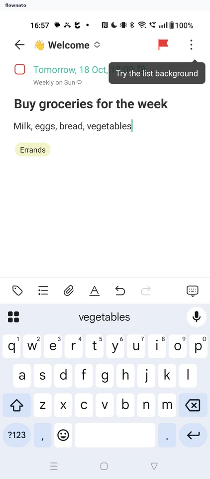 TickTick: Task detail