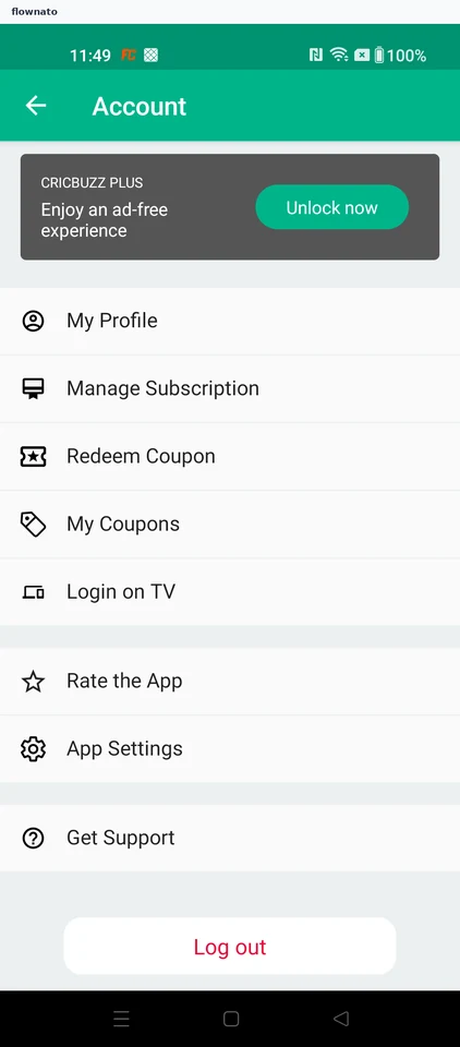 Cricbuzz App preferences flow preview