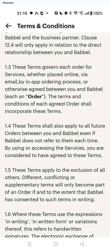 Babbel: Terms & Conditions