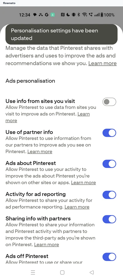 Pinterest: Personalisation updated