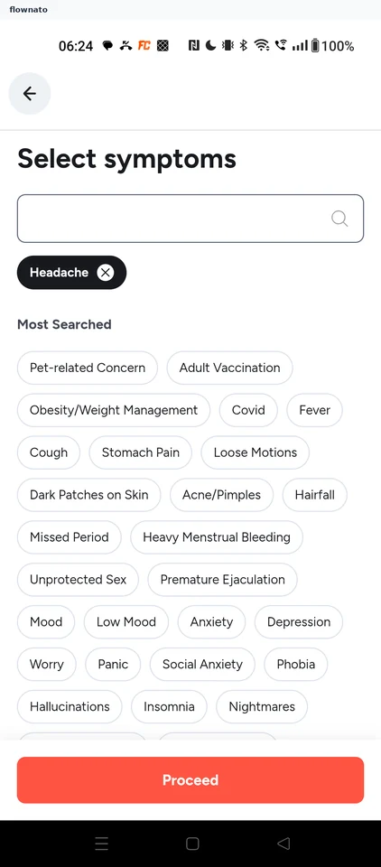 Tata 1mg: Symptoms with Headache